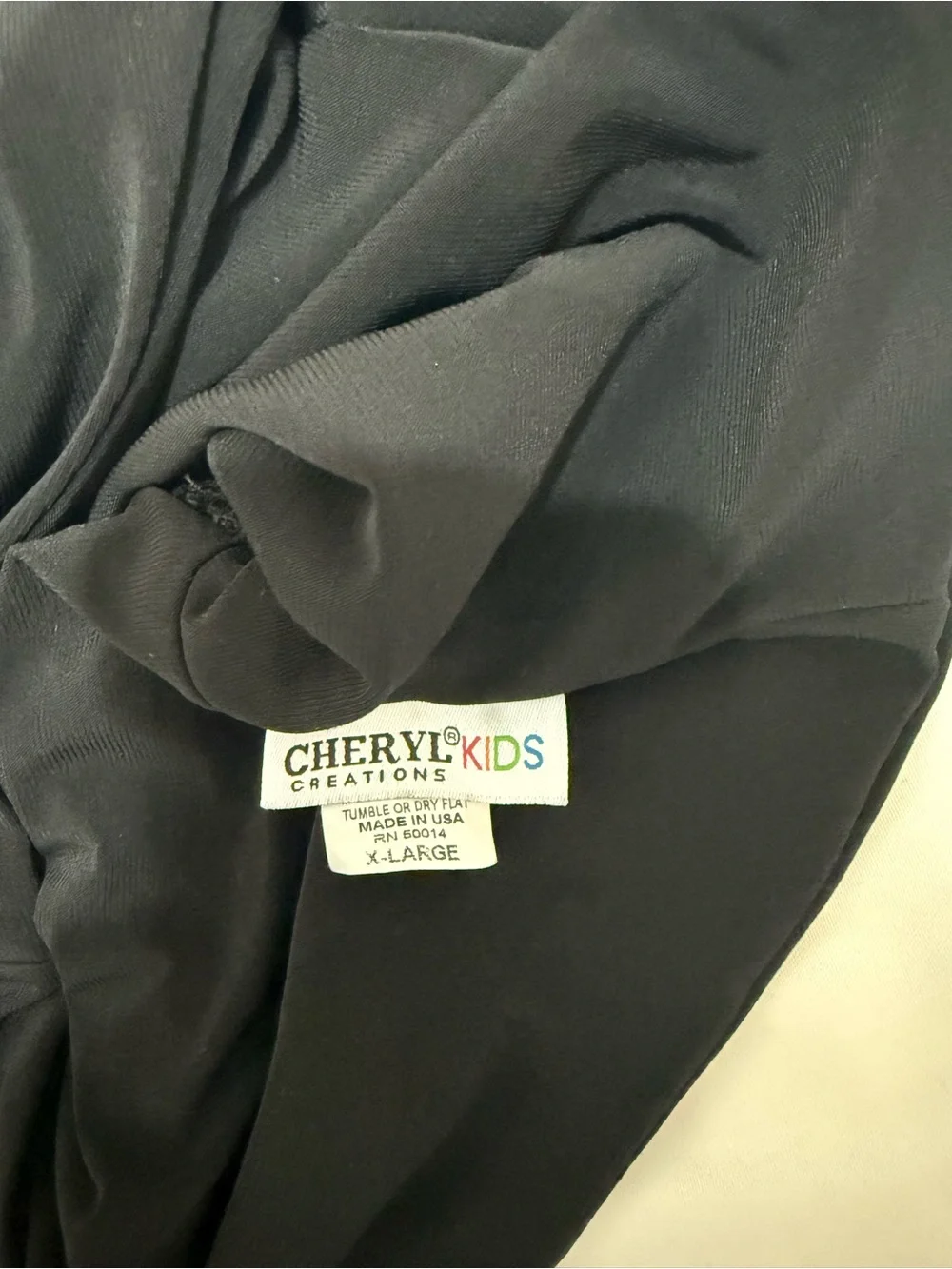 Kids Black Wrap Top